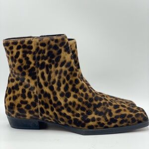 NWOB FRAME Le Maddox Animal‎ Print Genuine Calf Hair Bootie size 6.5